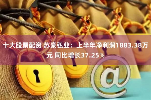 十大股票配资 苏豪弘业：上半年净利润1883.38万元 同比增长37.25%